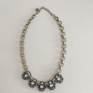 Loft blue and antiques gold statement necklace